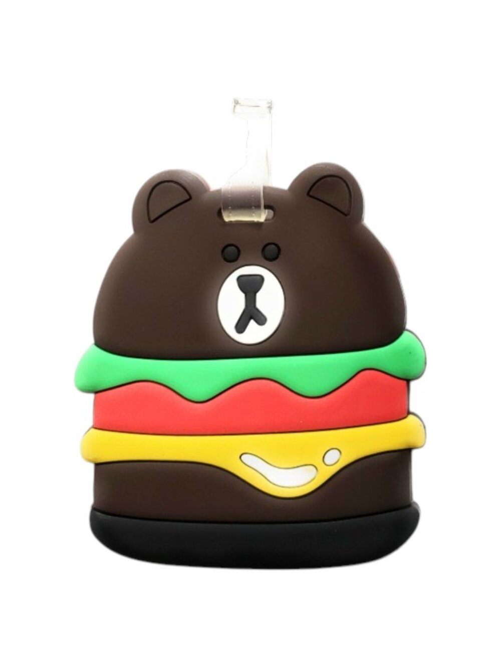 Hamburger Bear ~ Travel Suitcase ID Luggage Tag and Suitcase Label